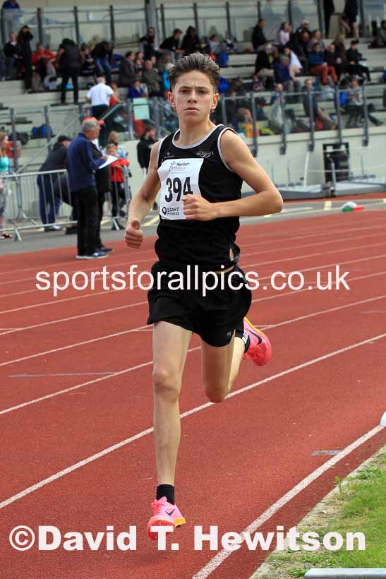 Mens under-17s 3000 metres, 2023 Northern Under-13s, Under-15s and Under-17s, Middlesbrough.  Photo: David T. Hewitson/Sports for All Pics